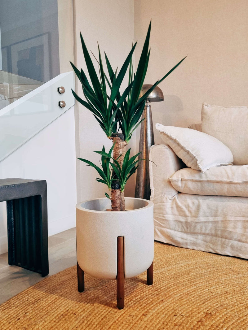 Macetero con pedestal Elevé Arena (33x36cm)