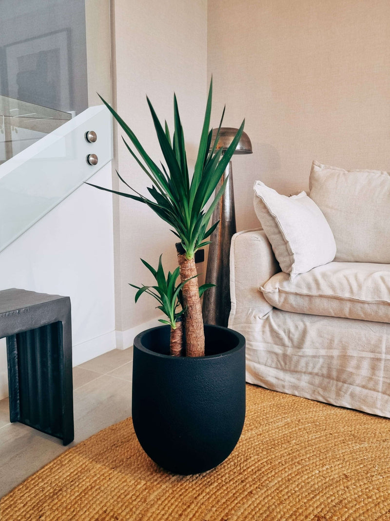 Macetero Bruma Negro (33x33,5 cm)