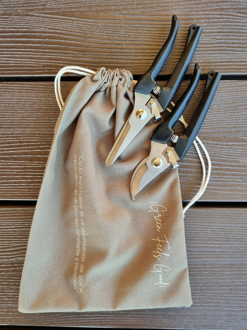 Set Tijeras de Podar Negras